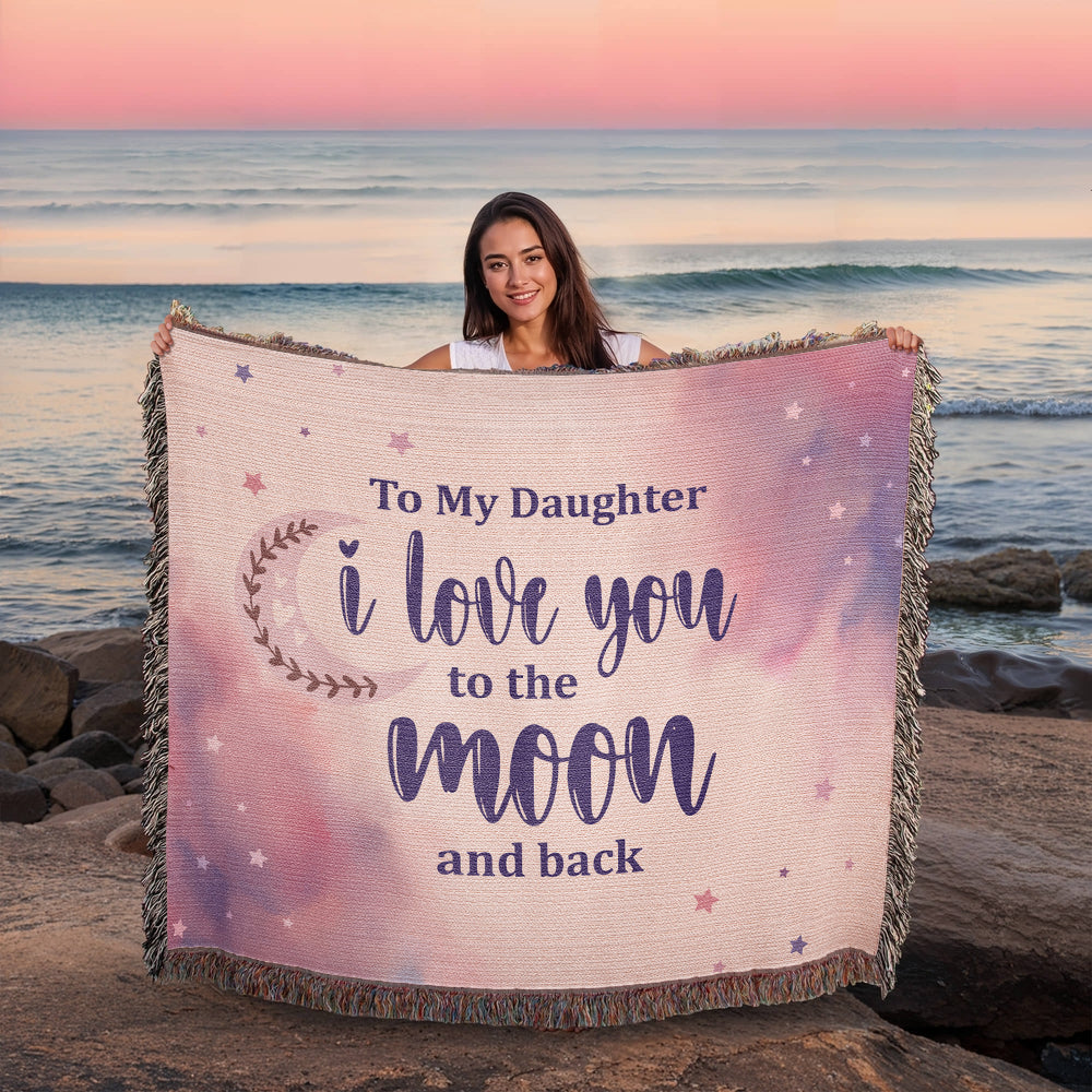 Moon Daughter Oversized Heirloom Woven Throw Blanket
