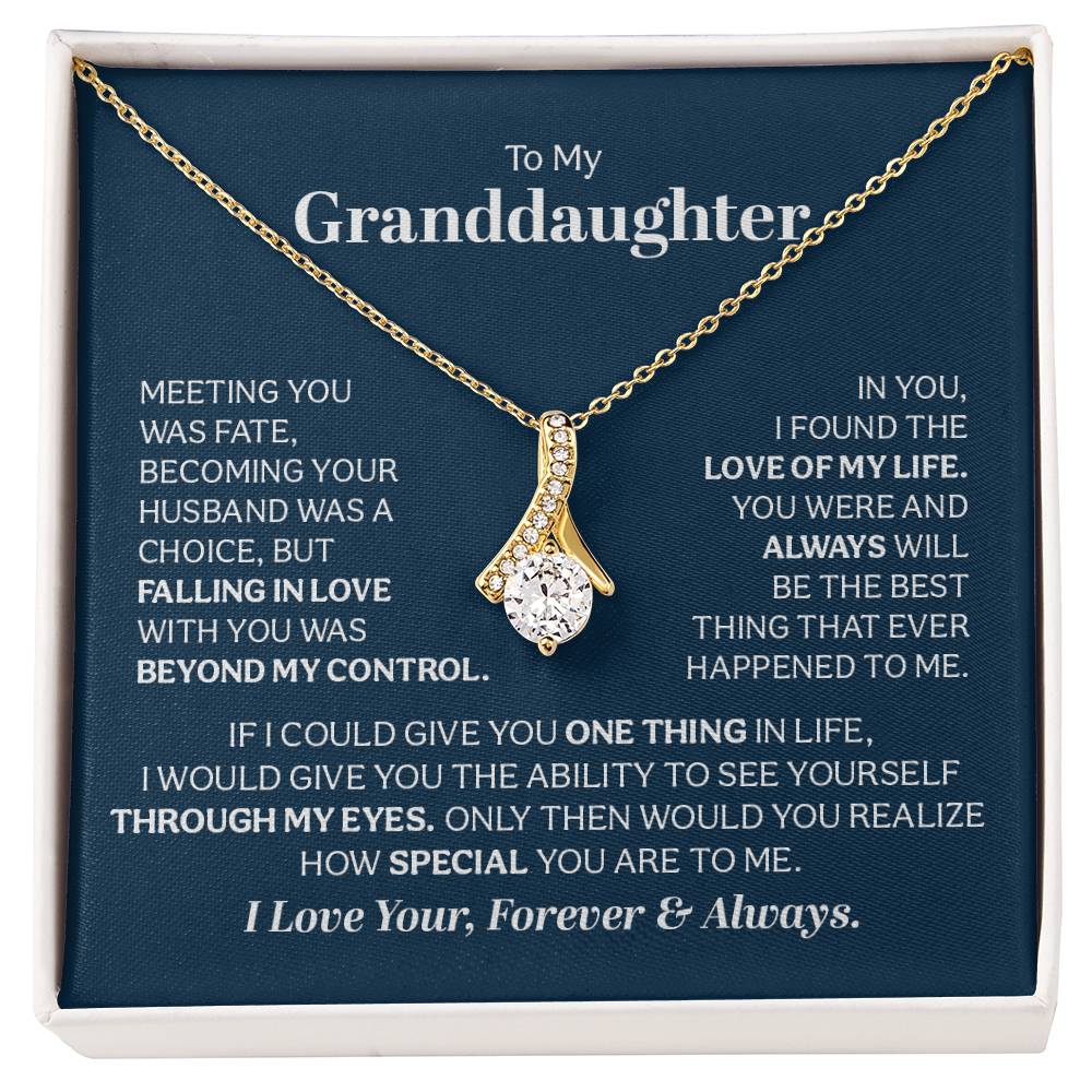 To my Granddaughter - meeting you was fate