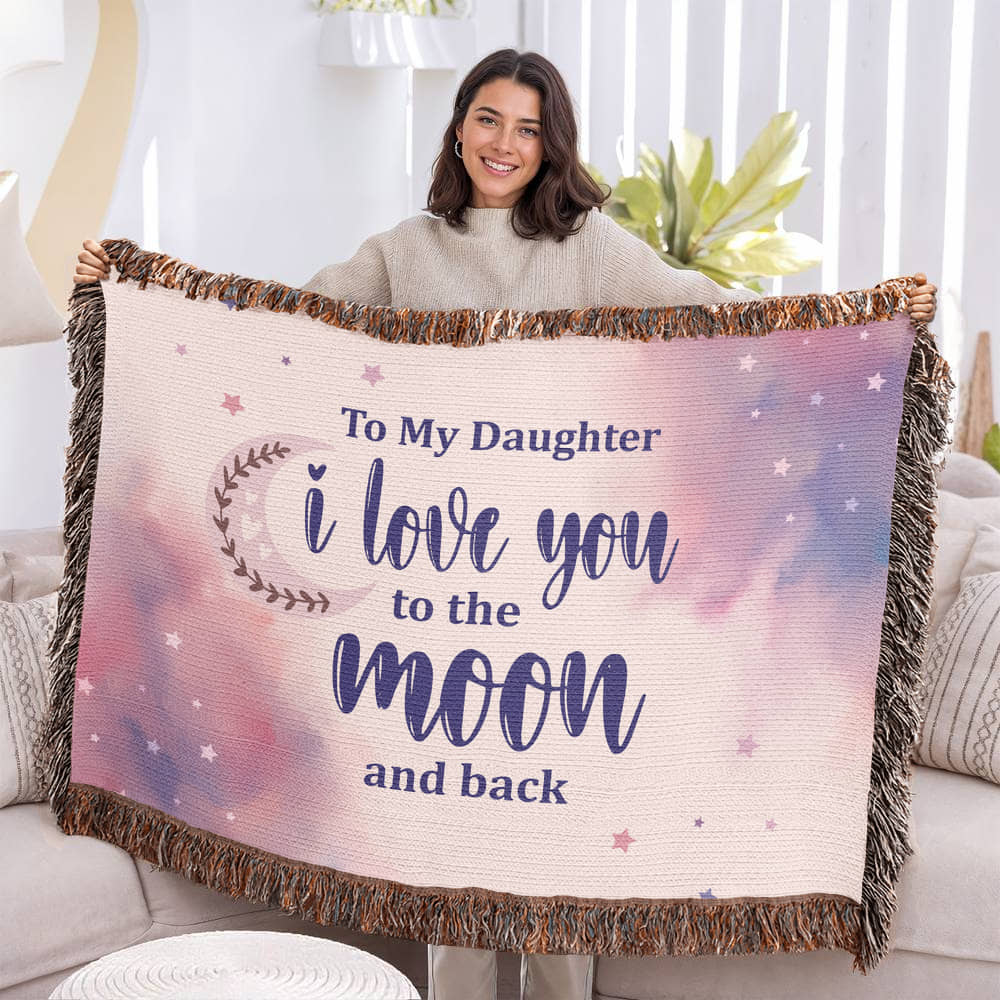 Moon Daughter Oversized Heirloom Woven Throw Blanket