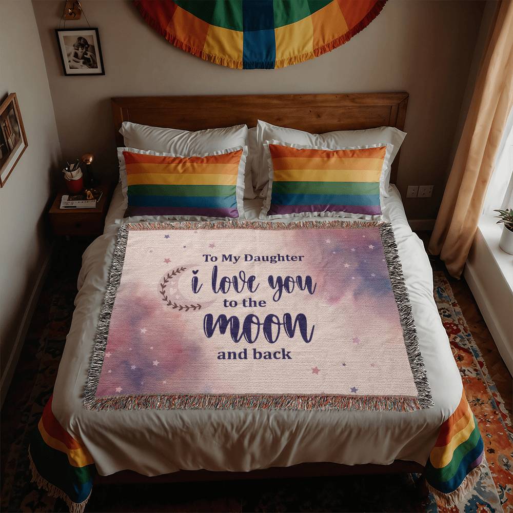 Moon Daughter Oversized Heirloom Woven Throw Blanket
