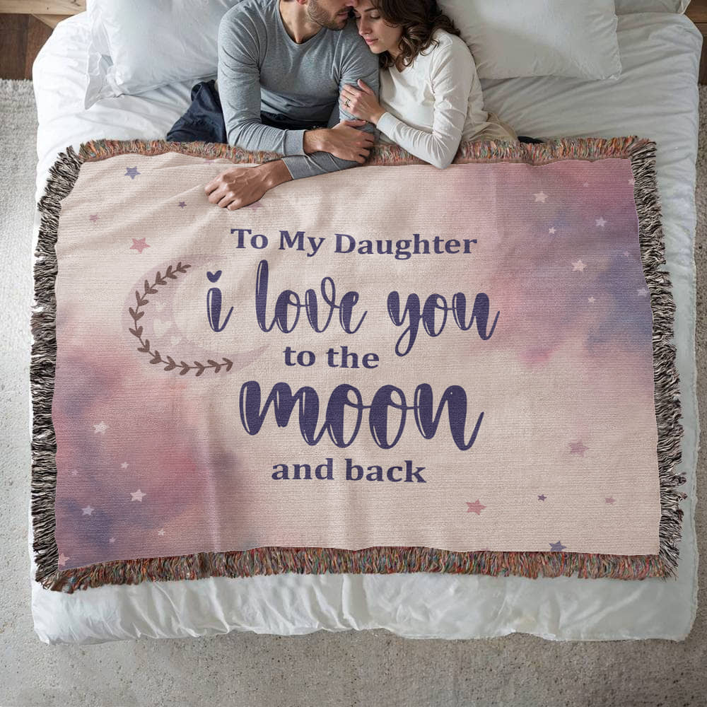Moon Daughter Oversized Heirloom Woven Throw Blanket