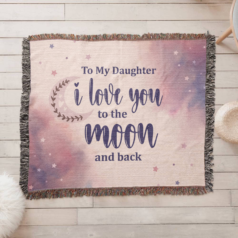 Moon Daughter Oversized Heirloom Woven Throw Blanket